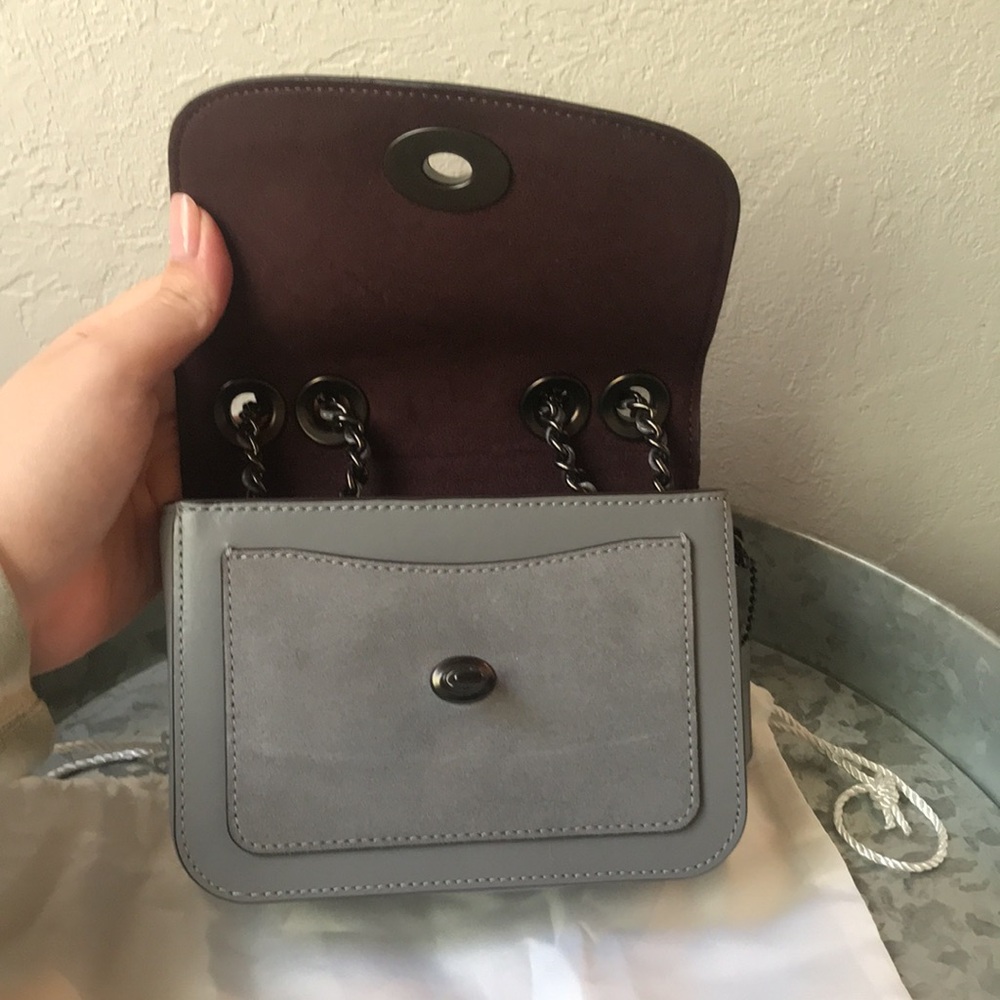 NWT Gray Coach Madison 16 Turnlock Mini Bag - Picture 7 of 10
